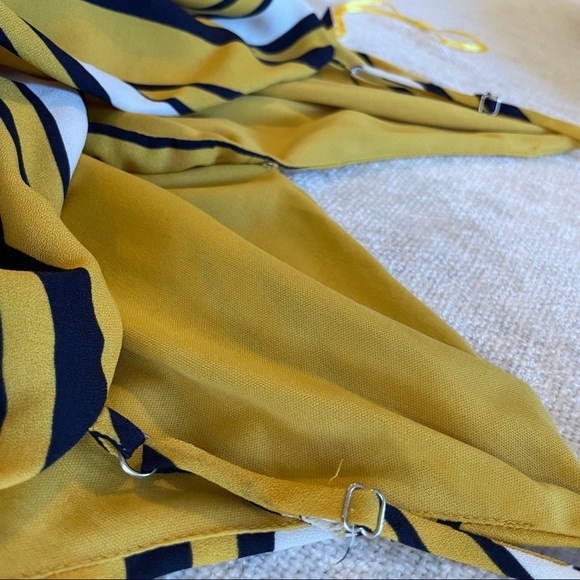 SIENNA SKY•Mustard/Navy/White Striped Romper & Top Bundle Sz S - Picture 9 of 15